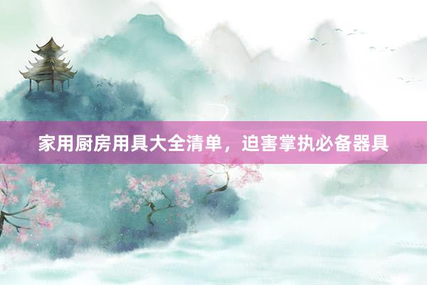 家用厨房用具大全清单，迫害掌执必备器具