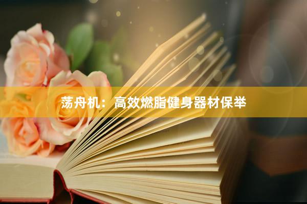 荡舟机:高效燃脂健身器材保举